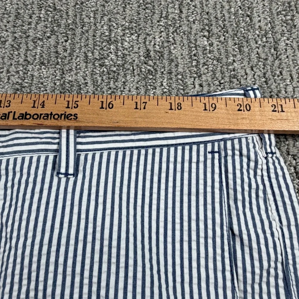 Columbia PFG Shorts Mens 40 Blue‎ White Striped Seersucker Fishing FM1086